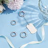 Unicraftale 4Pcs 2 Styles 304 Stainless Steel Spring Gate Ring STAS-UN0059-43B-2