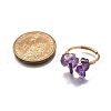 Natural Amethyst Finger Rings for Women RJEW-TA00202-03-3