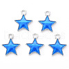 Platinum Plated Alloy Enamel Pendants ENAM-R136-31-1