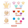 50Pcs 15 Style Food Grade Eco-Friendly Silicone Focal Beads SIL-TA0001-10-3