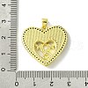 Mother's Day Real 18K Gold Plated Brass Micro Pave Clear Cubic Zirconia Pendants KK-H472-13G-04-3