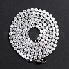 Hip-hop Street Style Stainless Steel Rhinestone Cup Chains Necklace for Men and Women FN4235-9-1