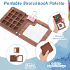 DICOSMETIC 2Pcs 2 Styles Wood Magnetic Flip Top Paintbox AJEW-DC0001-26-4