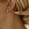 Classic Minimalist Elegant Stainless Steel Hoop Earrings BI8954-2-1