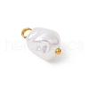 Eco-Friendly Plastic Imitation Pearl Charms PALLOY-JF03968-01-4