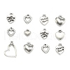 Mixed Tibetan Style Alloy Heart Pendants TIBEP-X0004-01-AS-1
