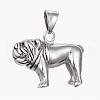 304 Stainless Steel Puppy Pendants STAS-K123-18AS-2