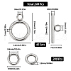 SUNNYCLUE 40Pcs 304 Stainless Steel Ring Toggle Clasps STAS-SC0007-36-2