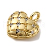 Brass Micro Pave Cubic Zirconia Pendants KK-P308-06G-2