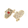 Golden Plated Alloy Enamel Pendants ENAM-Z017-07G-2