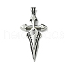 304 Stainless Steel Pendants STAS-C099-07AS-1