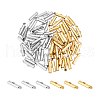 Unicraftale 80Pcs 2 Colors 304 Stainless Steel Slide On End Clasp Tubes STAS-UN0060-23-1