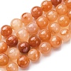 Natural Red Agate Beads Strands G-R015-B02-10mm-2
