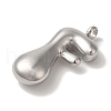 Non-Tarnish Ion Plating(IP) 304 Stainless Steel Pendants STAS-M017-08P-06-2