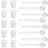 SOFPLATE 500Pcs Eco-Friendly Plastic Stud Earring Findings KY-SP0001-01A-1