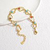 Bohemia Style 304 Stainless Steel Link Chain Bracelets for Women BJEW-M082-01G-04-1