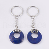 Natural Lapis Lazuli Keychain KEYC-P041-D12-2