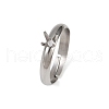 304 Stainless Steel Cuff Ring Components STAS-D372-01P-1