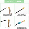 BENECREAT 32Pcs 4 Style Brass Bead Tips FIND-BC0005-47-4