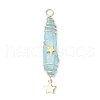 3Pcs 3 Styles Electroplated Natural Quartz Crystal Pointed Copper Wire Wrapped Pendants PALLOY-JF03766-04-3