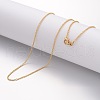Ion Plating(IP) 304 Stainless Steel Cable Chain Necklaces for Women Men MAK-G004-05G-01-1
