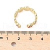 Brass Enamel Adjustable Cuff Rings for Women RJEW-G350-01D-G-5