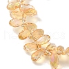 Electroplate Transparent Glass Beads Strands EGLA-B006-01A-FA01-3