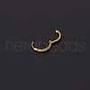316 Stainless Steel Micro Pave Clear Cubic Zirconia Hoop Cartilage Earrings WG9FB89-09-2