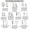 SUNNYCLUE 36Pcs 9 Style 304 Stainless Steel Clip-on Earring Findings STAS-SC0003-70-2