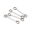 Tarnish Resistant 304 Stainless Steel Eye Pins STAS-I141-01B-P-1