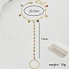 Holiday Brass Micro Pave Zircon Flower Tassel Charm Anklets Toe Ring for Women TX0877-1-1