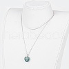 Natural & Synthetic Gemstone Pendant Necklaces NJEW-JN02162-4