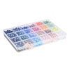 1080Pcs 24 Color Transparent Glass Bead GLAA-H026-01-2
