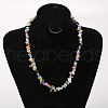 Natural Mixed Stone Chip Beaded Necklaces for Women FS-WG9F5E2-02-1