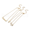 3Pcs Alloy Rhinestones Anklets AJEW-S083-01G-01-2