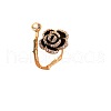 Alloy Rhinestone Adjustable Open Cuff Rings FS-WG54D79-01-5