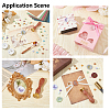 Brass Wax Seal Stamps with Wood Handle AJEW-WH0412-0075-6