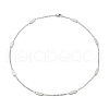 Non-Tarnish 304 Stainless Steel Rectangle Link Chain Necklace NJEW-K249-05P-1