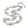 304 Stainless Steel Spider Link Chain Necklaces for Women Men NJEW-A043-06P-4