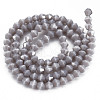 Opaque Solid Color Glass Beads Strands GLAA-Q080-4mm-B07-2