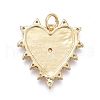 Brass Micro Pave Clear Cubic Zirconia Pendants X-ZIRC-M108-29-G-2