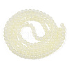 Baking Painted Imitation Jade Glass Round Bead Strands DGLA-N003-6mm-02-2