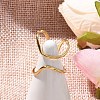 304 Stainless Steel Open Cuff Rings for Women RJEW-Z077-01G-11-2