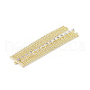 Brass Ball Chains & Crystal Rhinestone Cup Chains Tassel Big Pendants KK-P227-09G-3