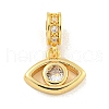 Brass Micro Pave Clear Cubic Zirconia Pendants KK-U007-02G-010-1