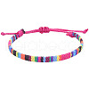 Adjustable Bohemian Style Cotton & Linen Cord Braided Bracelets for Friendship OB0004-14-1