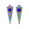 Rack Plating Rainbow Color Alloy Pendants PALLOY-N163-111A-2