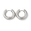 Tarnish Resistant 202 Stainless Steel Huggie Hoop Earrings EJEW-O087-08H-P-1