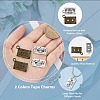 DICOSMETIC 100Pcs 2 Colors Tibetan Style Alloy Cassette Tape Pendants FIND-DC0003-05-4