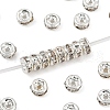 Rack Plating Rondelle Brass Grade A Crystal Rhinestone Spacer Beads X-RB-D300-S-1